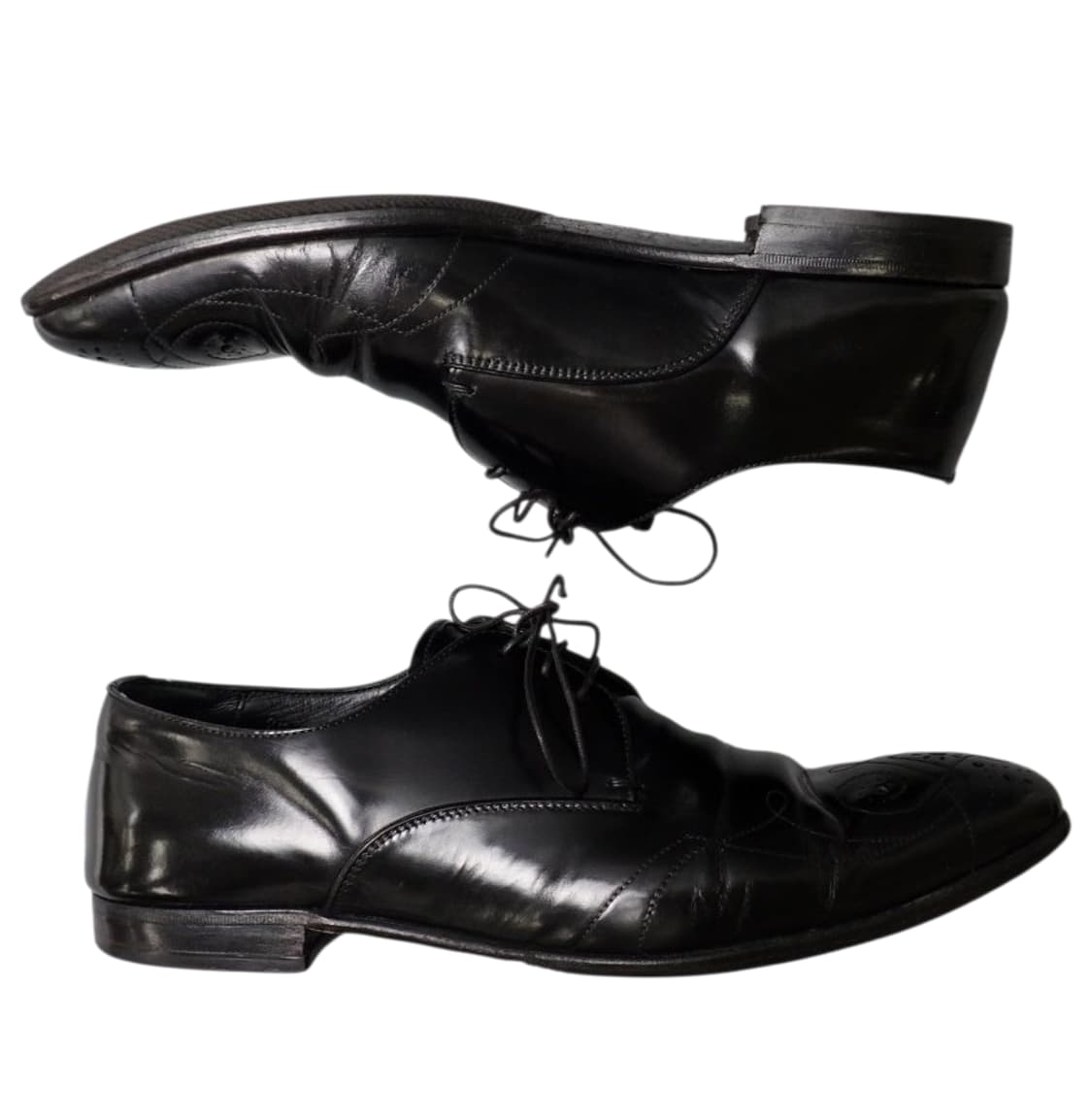 프라다 메달리온 레더 드레스슈즈 00s y2k 상품이미지2