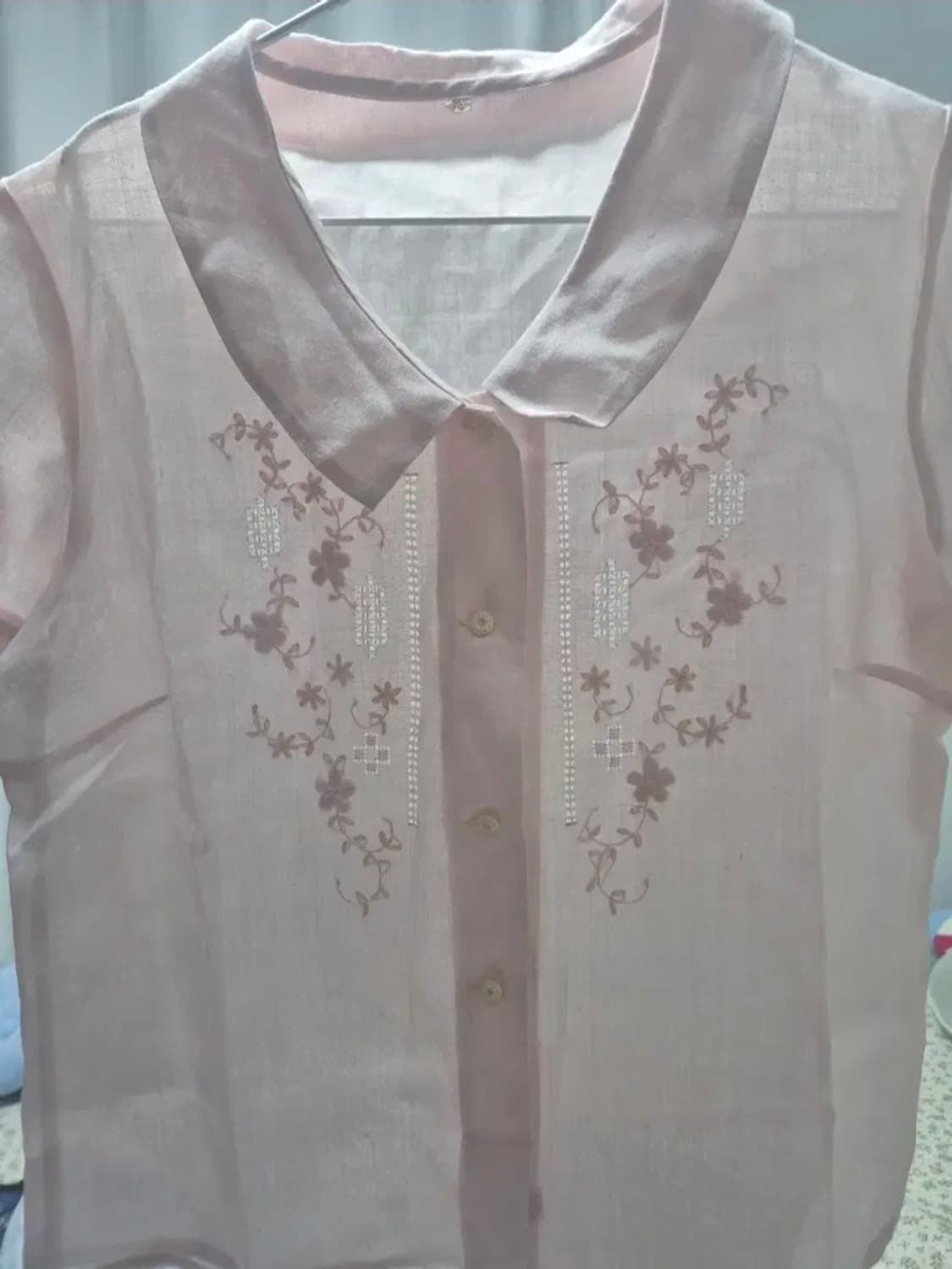 꽃자수 반팔T 상품이미지2