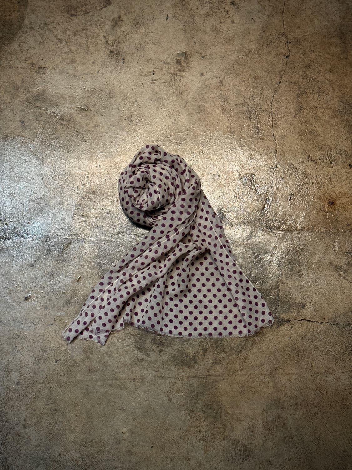 OS ) HANDMADE Dot Linen Muffler 상품이미지1