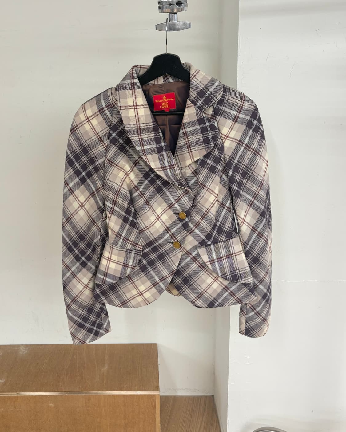 비비안 웨스트우드 드렁큰 테일러드 체크 자켓 상품이미지1