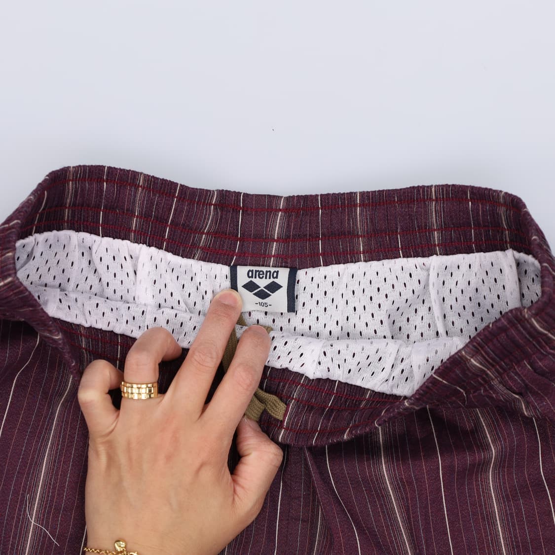 105 아레나 스트라이프 수영반바지 0402H1 상품이미지3