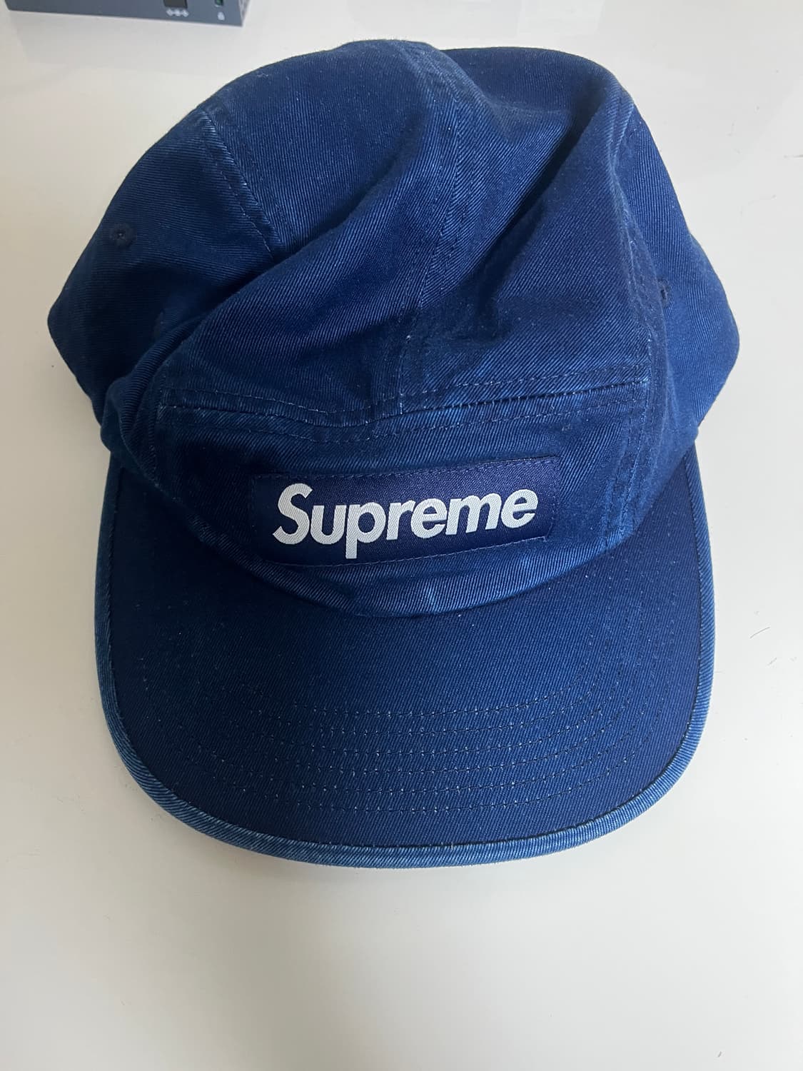 슈프림 워시드 치노 캡 네이비 25ss 상품이미지2