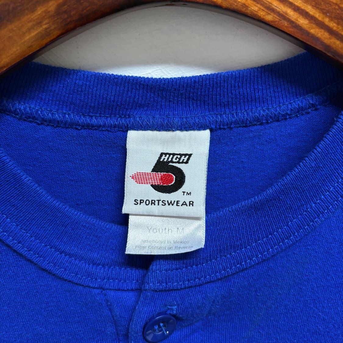80-90s High5sportwear 헨리넥 빈티지 반팔티 M 상품이미지2