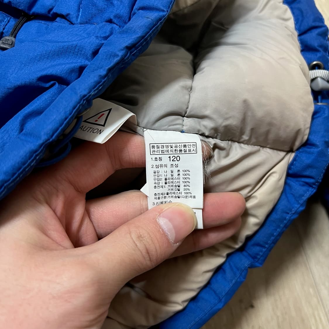 노스페이스 키즈 구스다운 하이벤트 후드 패딩 120  상품이미지7