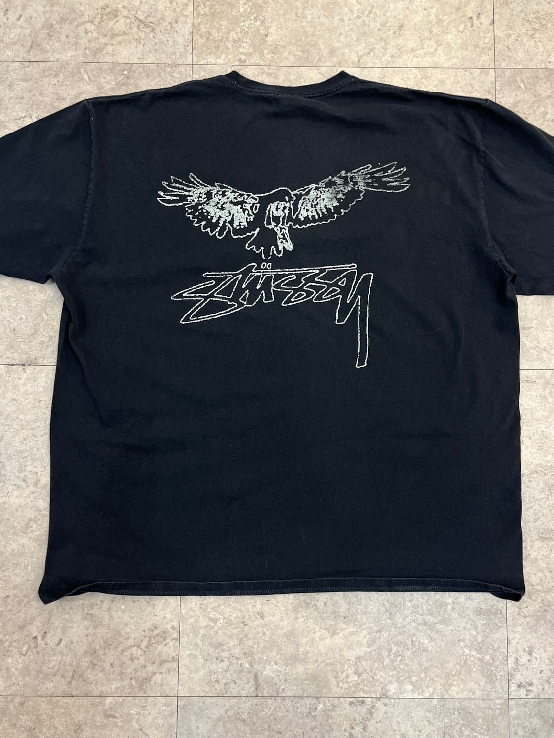 스투시 윙스팬 반팔티 블랙 2XL #csz3819 상품이미지7