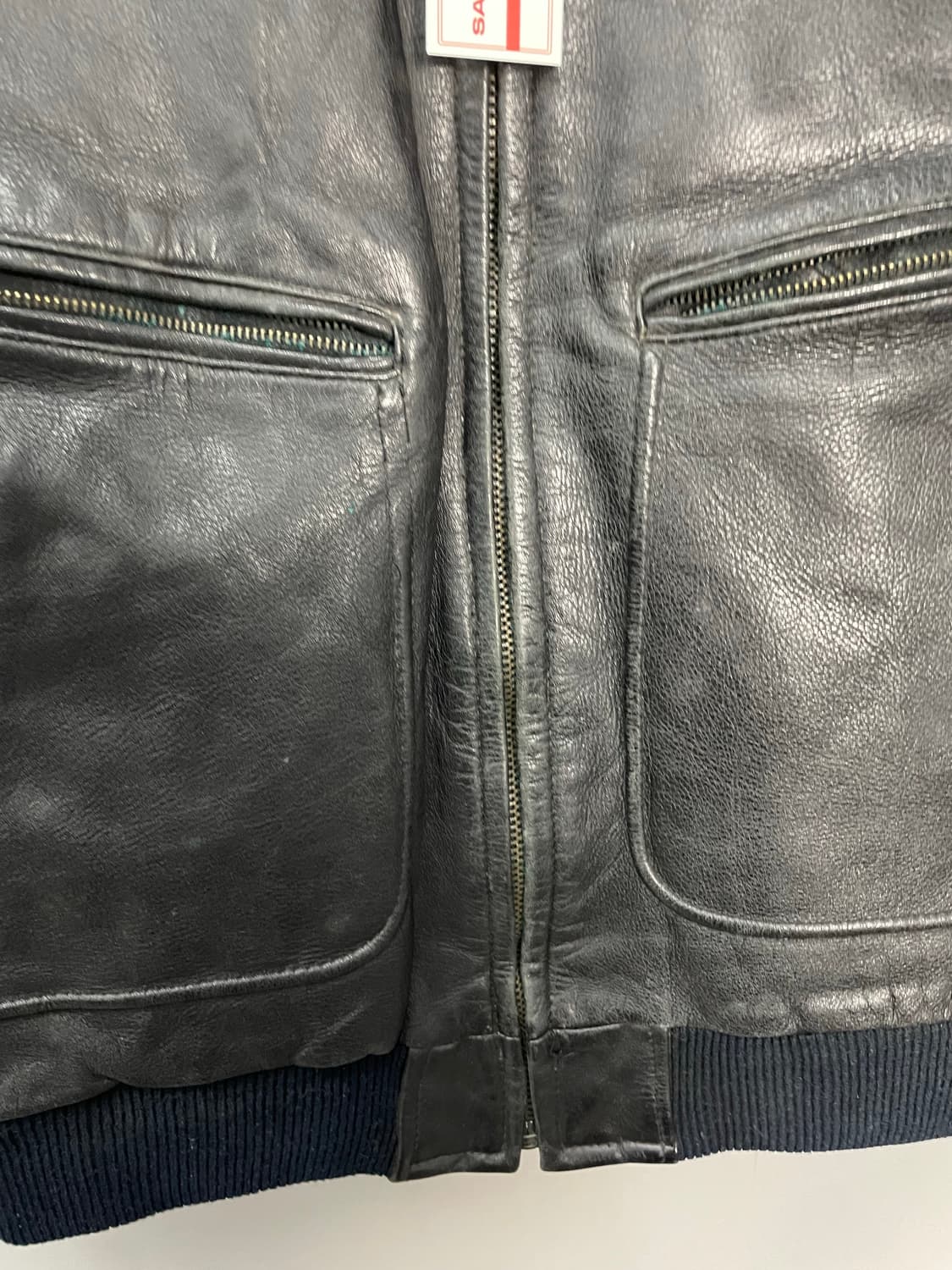 빈티지 블랙 가죽 자켓 H1522 상품이미지5