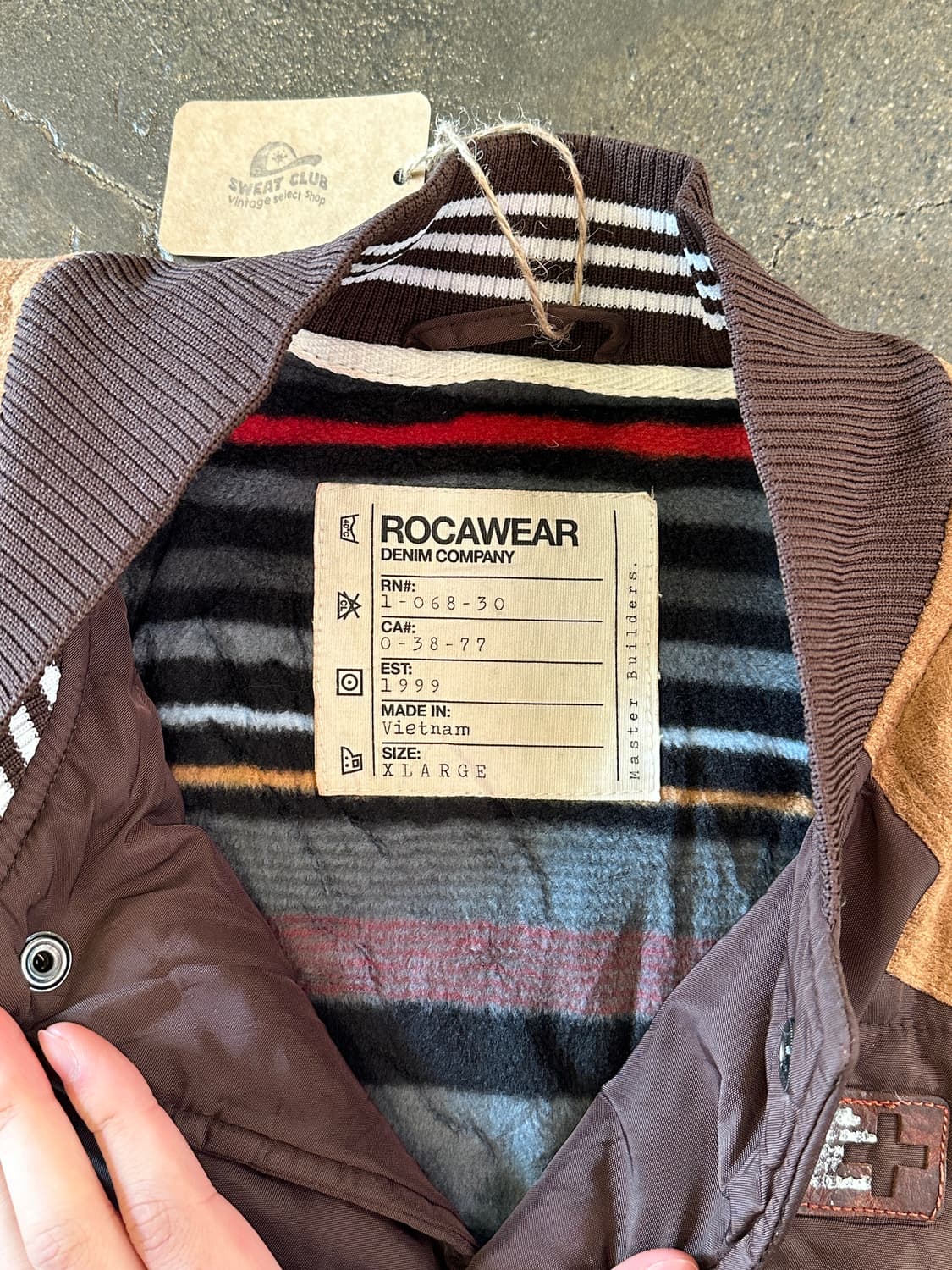 Rocawear 00s 빈티지 스웨이드 요크 브라운 퀼팅 베스트 XL 상품이미지5