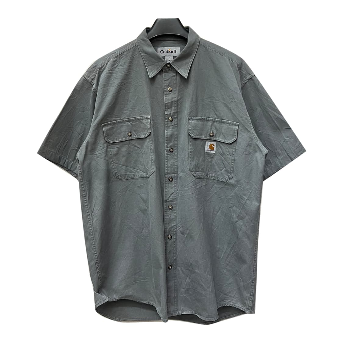 칼하트 리메이크 그레이 오버핏 반팔 헤비 워크 셔츠 L~XL 상품이미지1