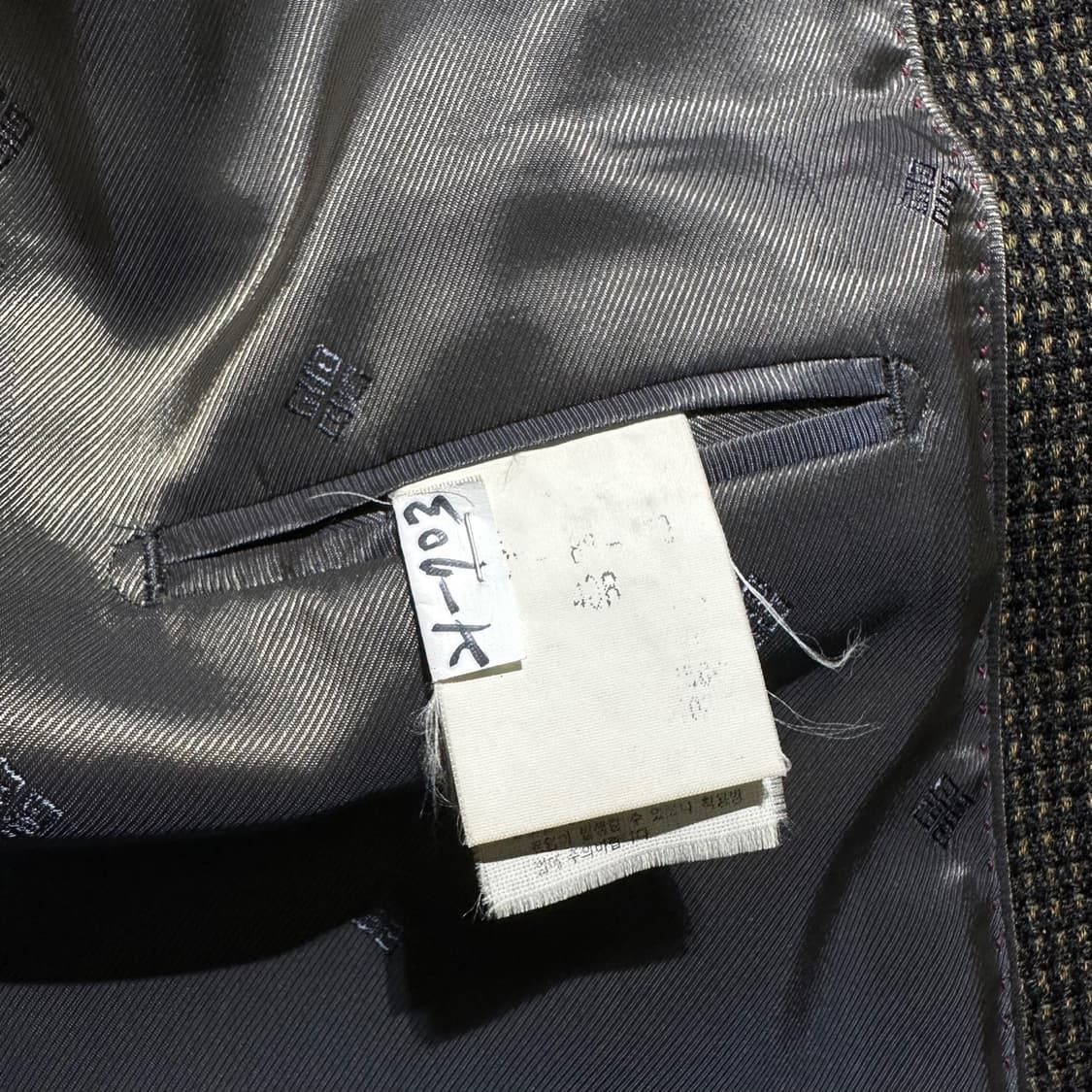 지방시 캐시미어 블렌드 트위드 체크 싱글 2B 블레이저 상품이미지8