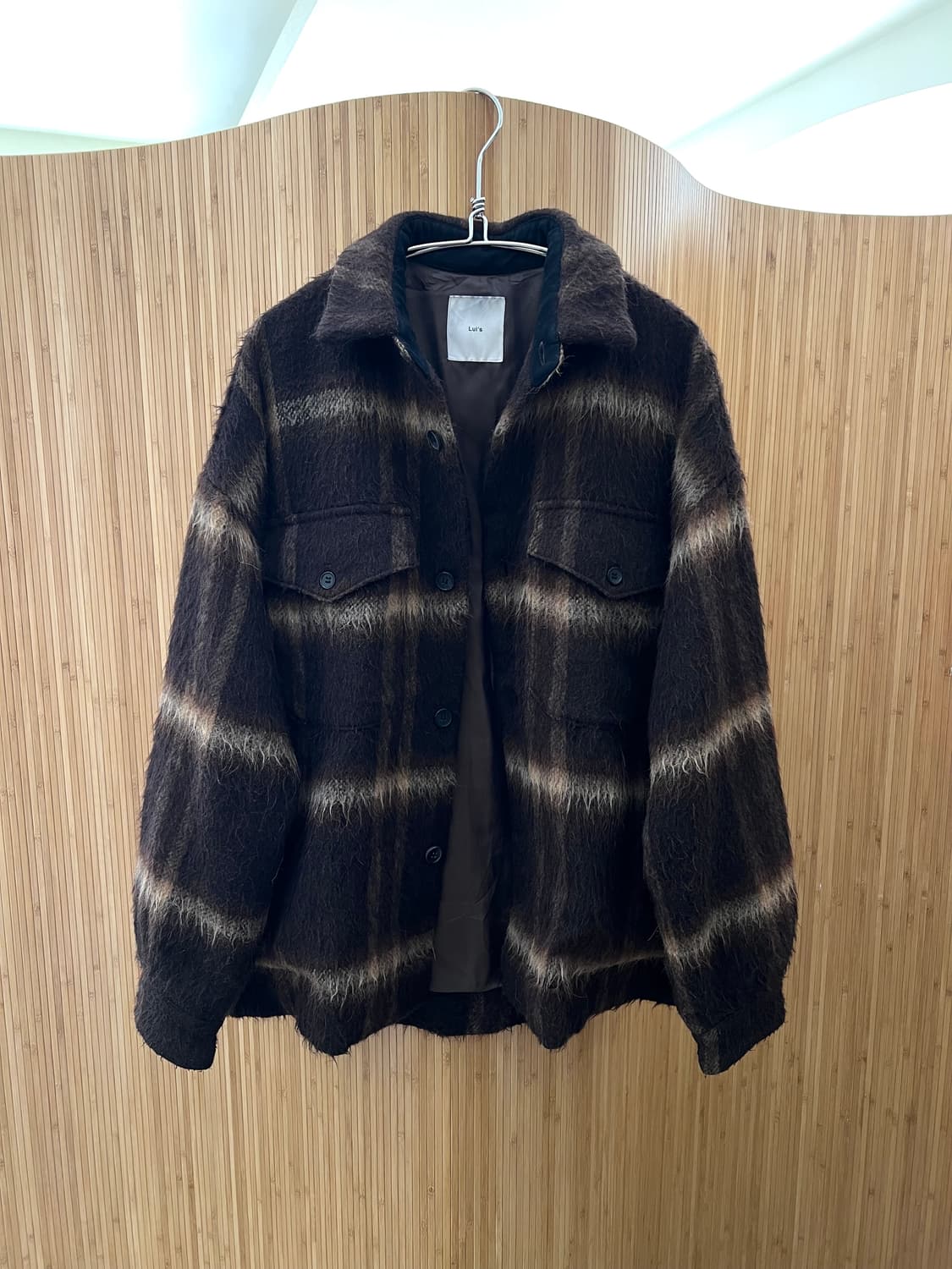 일본브랜드 lui's 모헤어 알파카 체크자켓 판매 japan made 상품이미지5