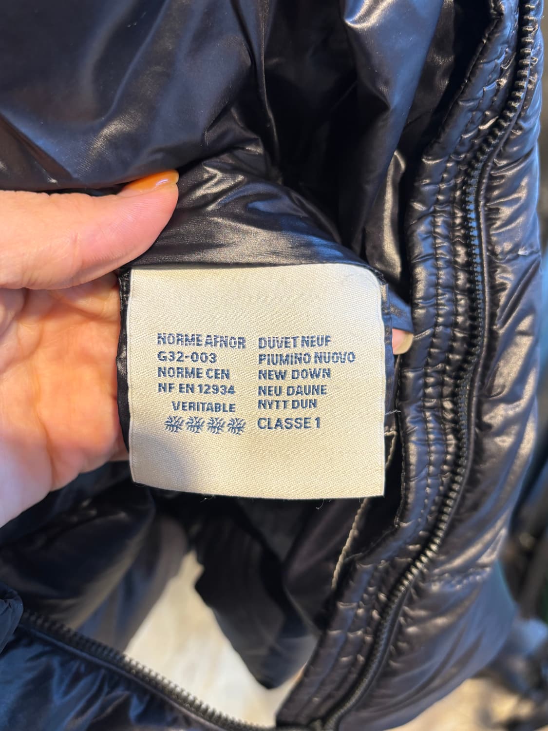 몽클레어 블랙 다운 숏패딩 0사이즈 상품이미지6