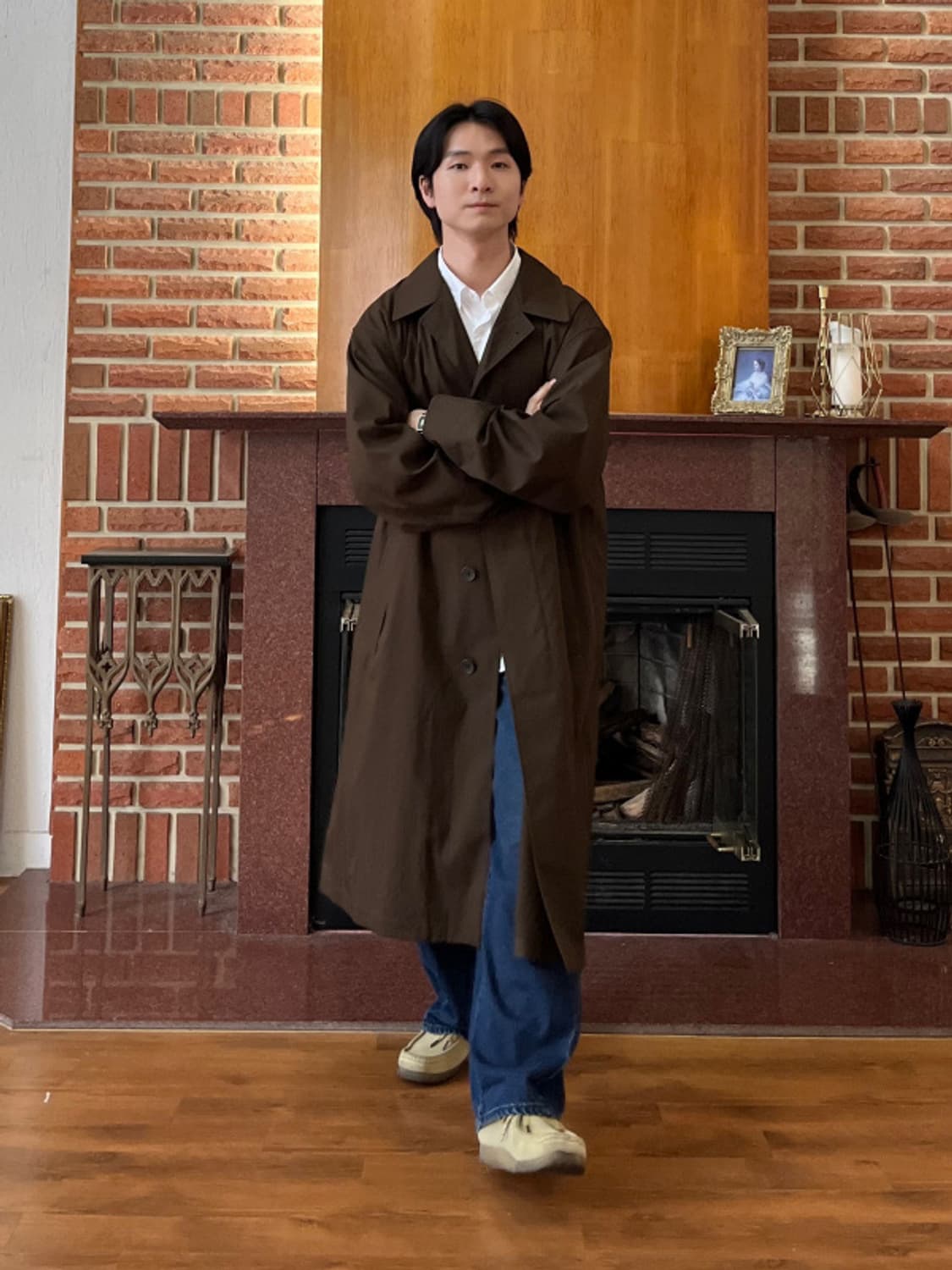 FW24 유니클로 U 오버사이즈 싱글브레스트 코트 상품이미지8