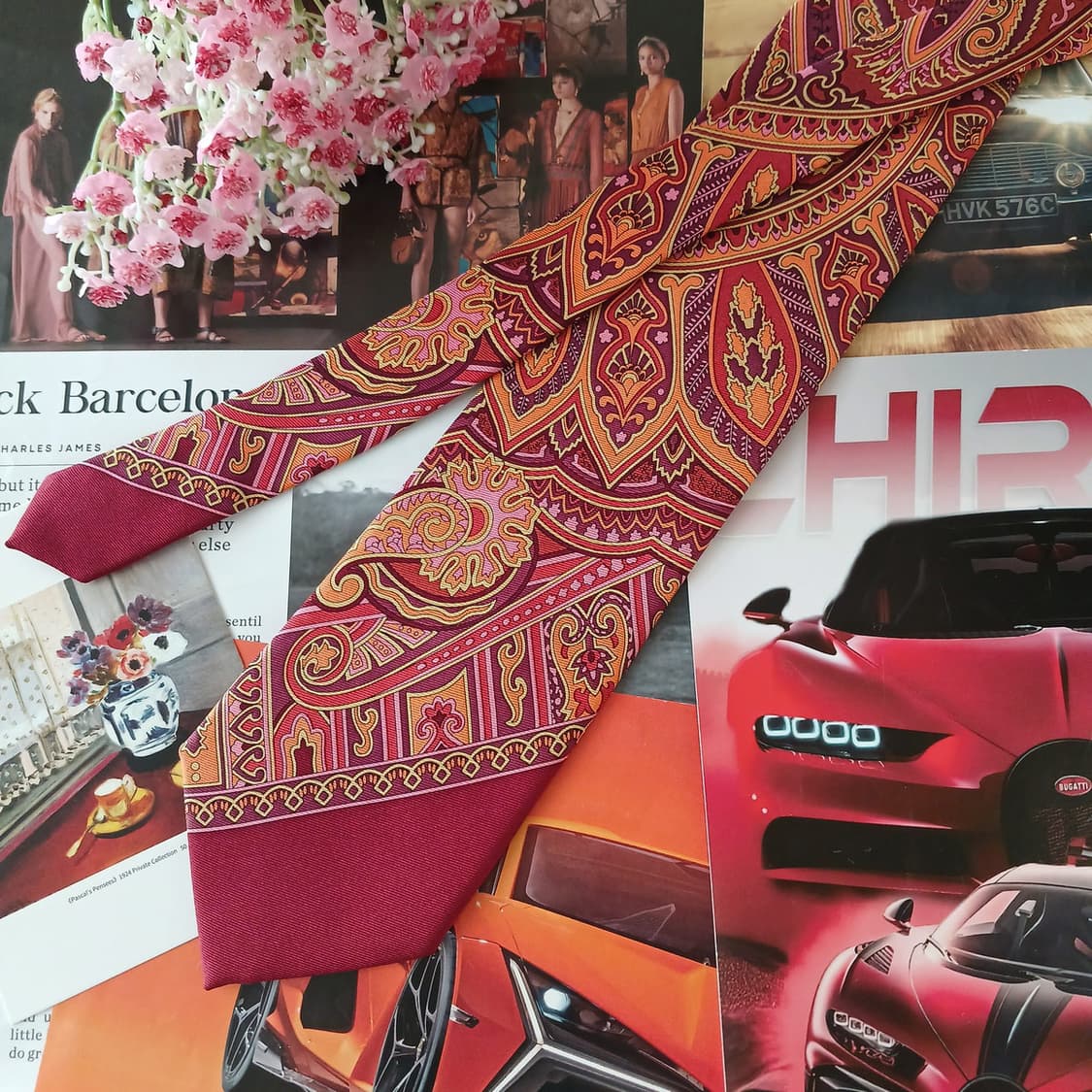 크리지아 실크 페이즐리 아트워크 넥타이 9.4cm A+등급 A19063
 상품이미지4