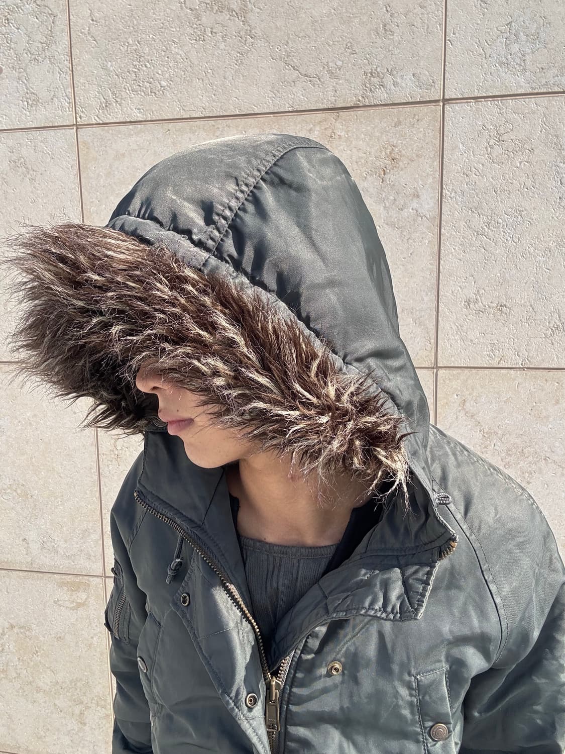 “Authentic” Y2K Moor Fur Padded Parka 상품이미지3