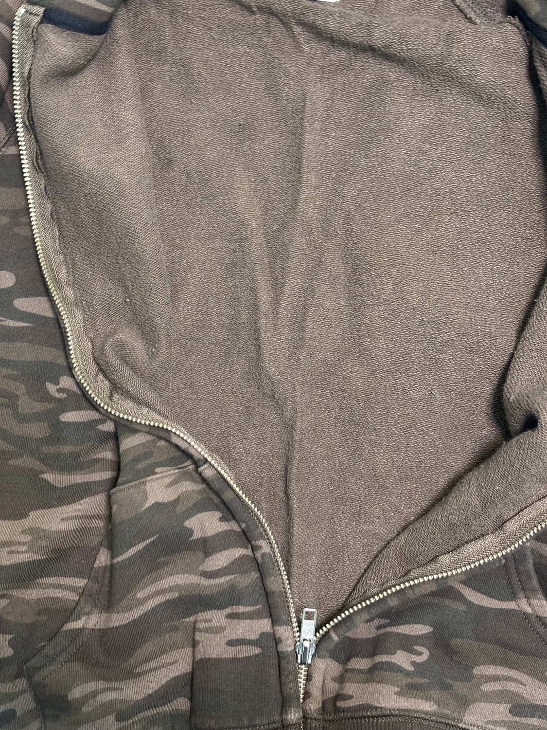 브라운 카모 후드집업 상품이미지4