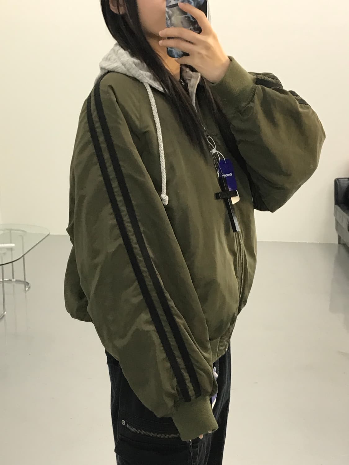 콜자 카키 항공점퍼 상품이미지3