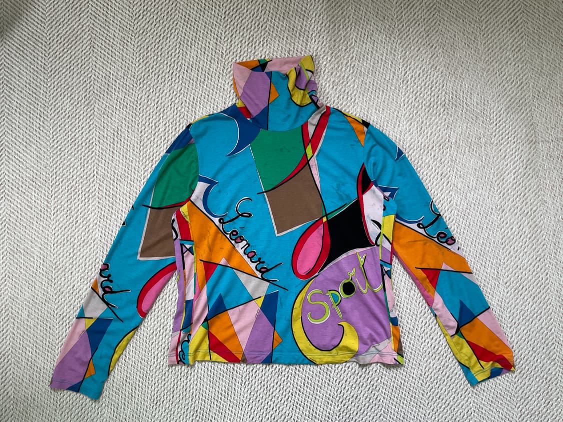 레오나르드 아트 그래픽 터틀넥 탑 J04347 상품이미지3