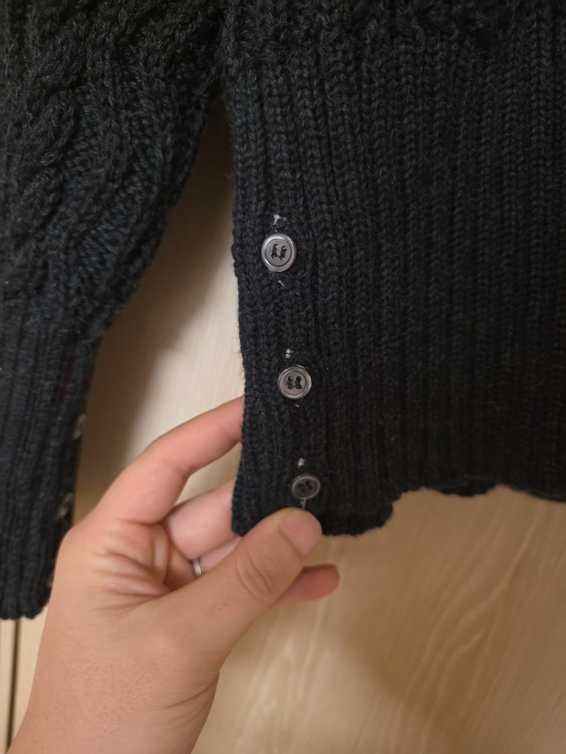 [ 3size ] 톰브라운 아란 케이블 니트 다크그레이 상품이미지4