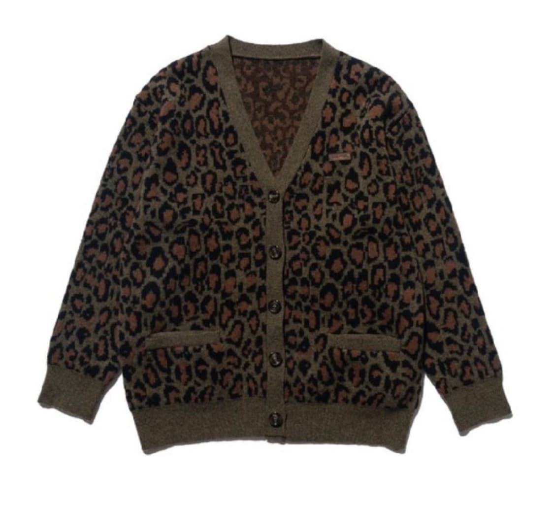 제니 비비 레오파드 가디건 카키 새상품 상품이미지6
