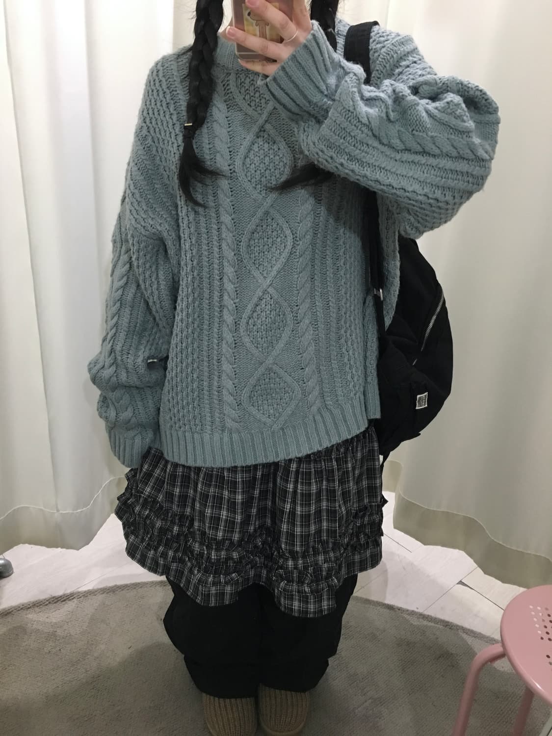 rageblue 꽈배기 오버핏 니트 상품이미지5