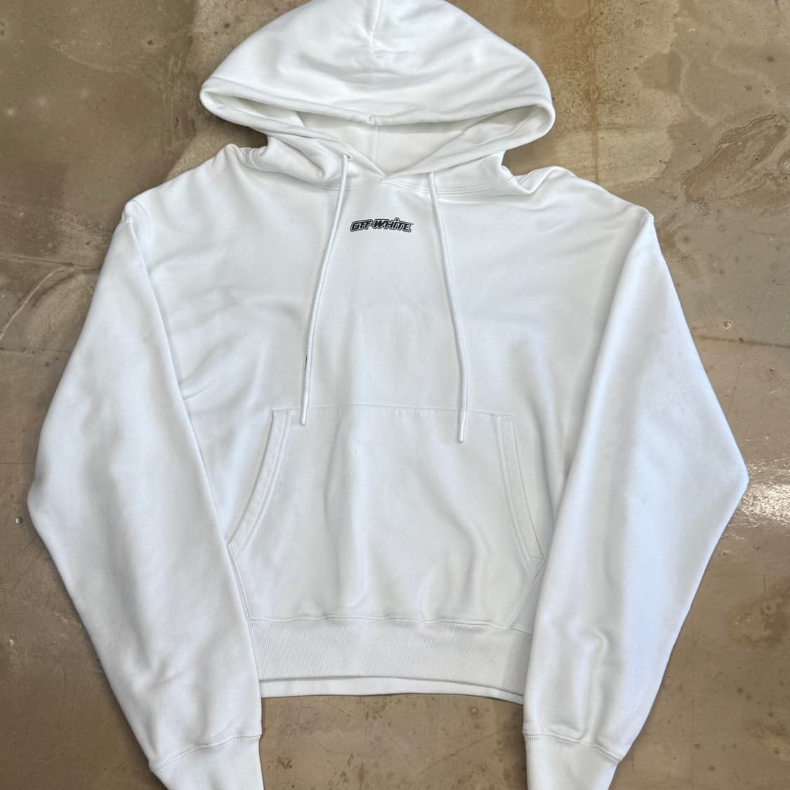🫶🏻 오프 화이트 마커 팬 애로우 화이트 후드티 🫶🏻 상품이미지3