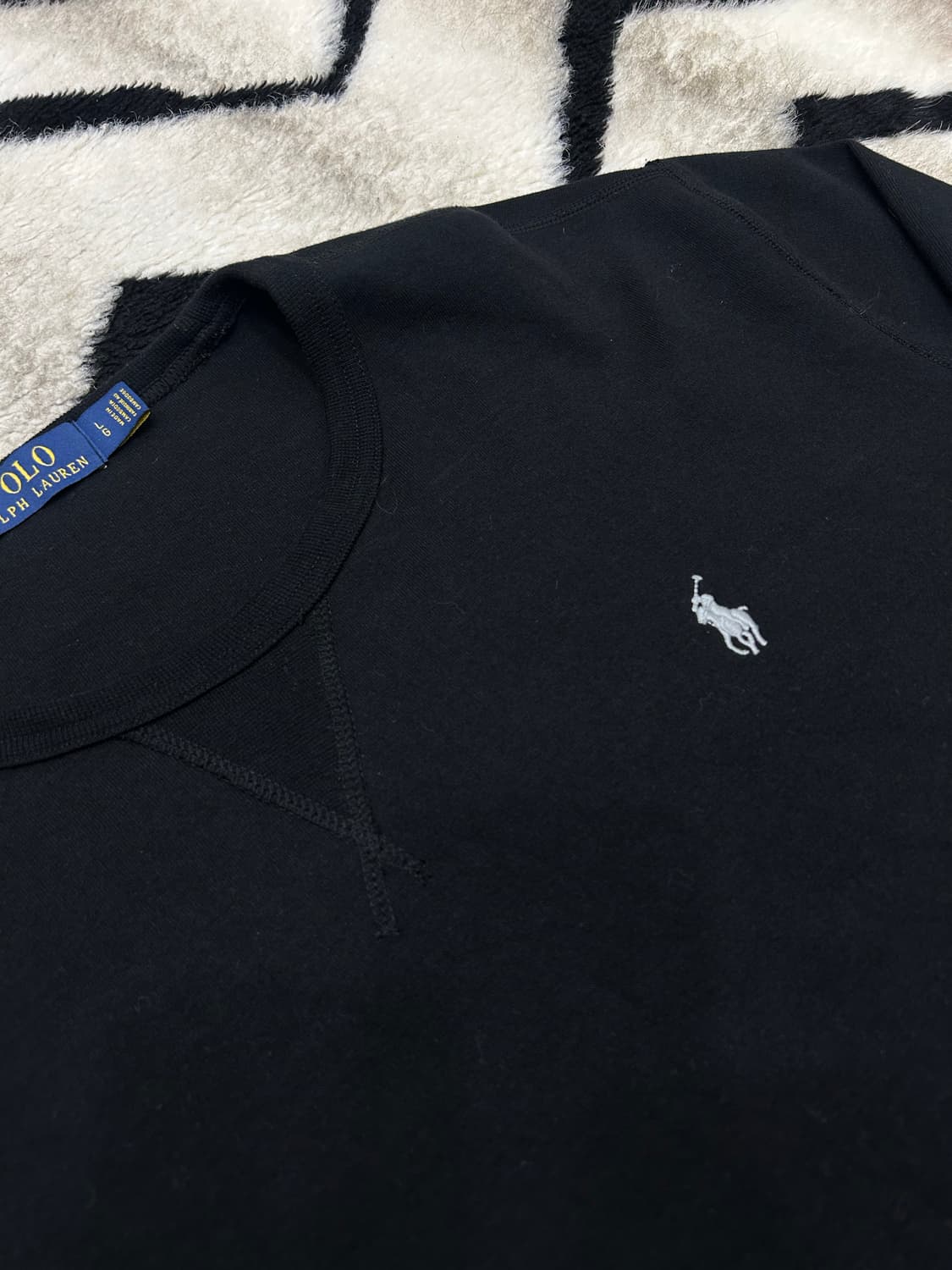 [L]폴로랄프로렌 크루넥 맨투맨/블랙 상품이미지1