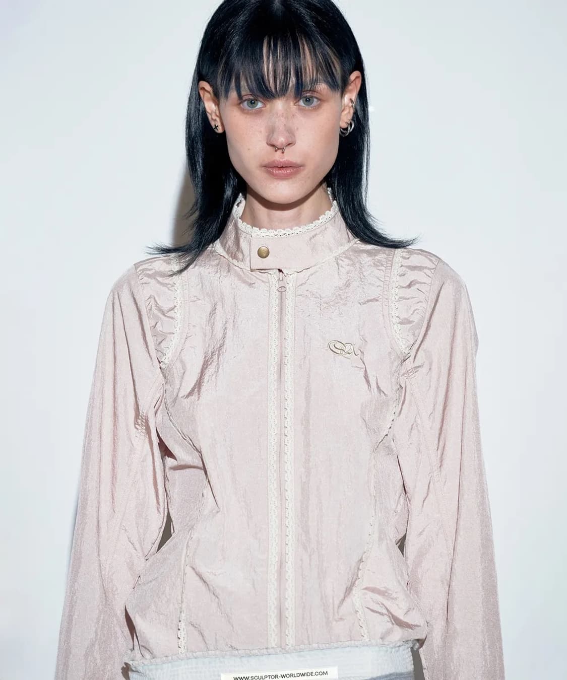 Sculptor lace nylon jacket pink 상품이미지2