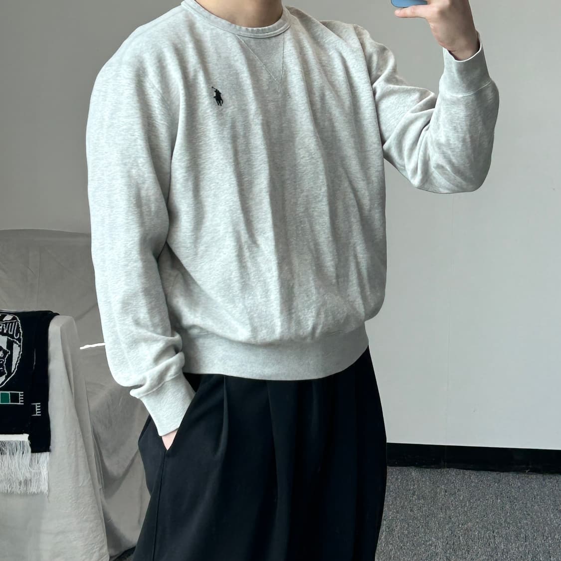 폴로 랄프로렌 그레이 크루넥 맨투맨 상품이미지3