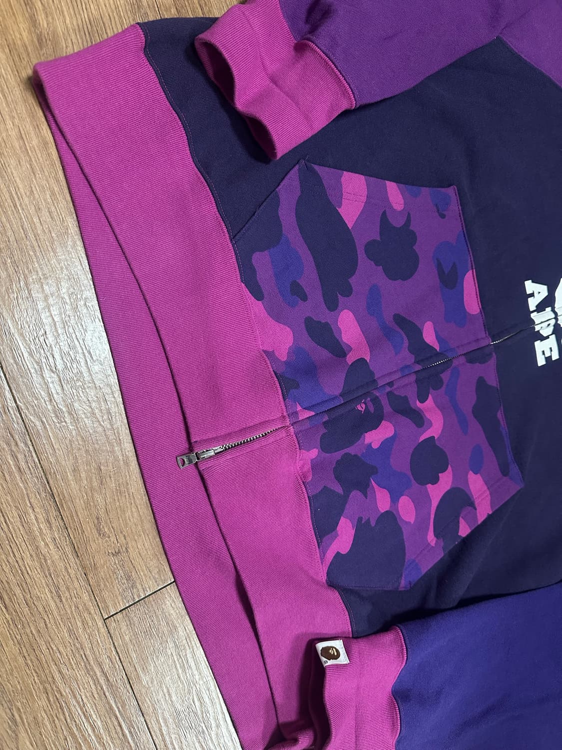 베이프 컬러 카모 풀집 후드집업 COLOR CAMO FULL ZIP 상품이미지3