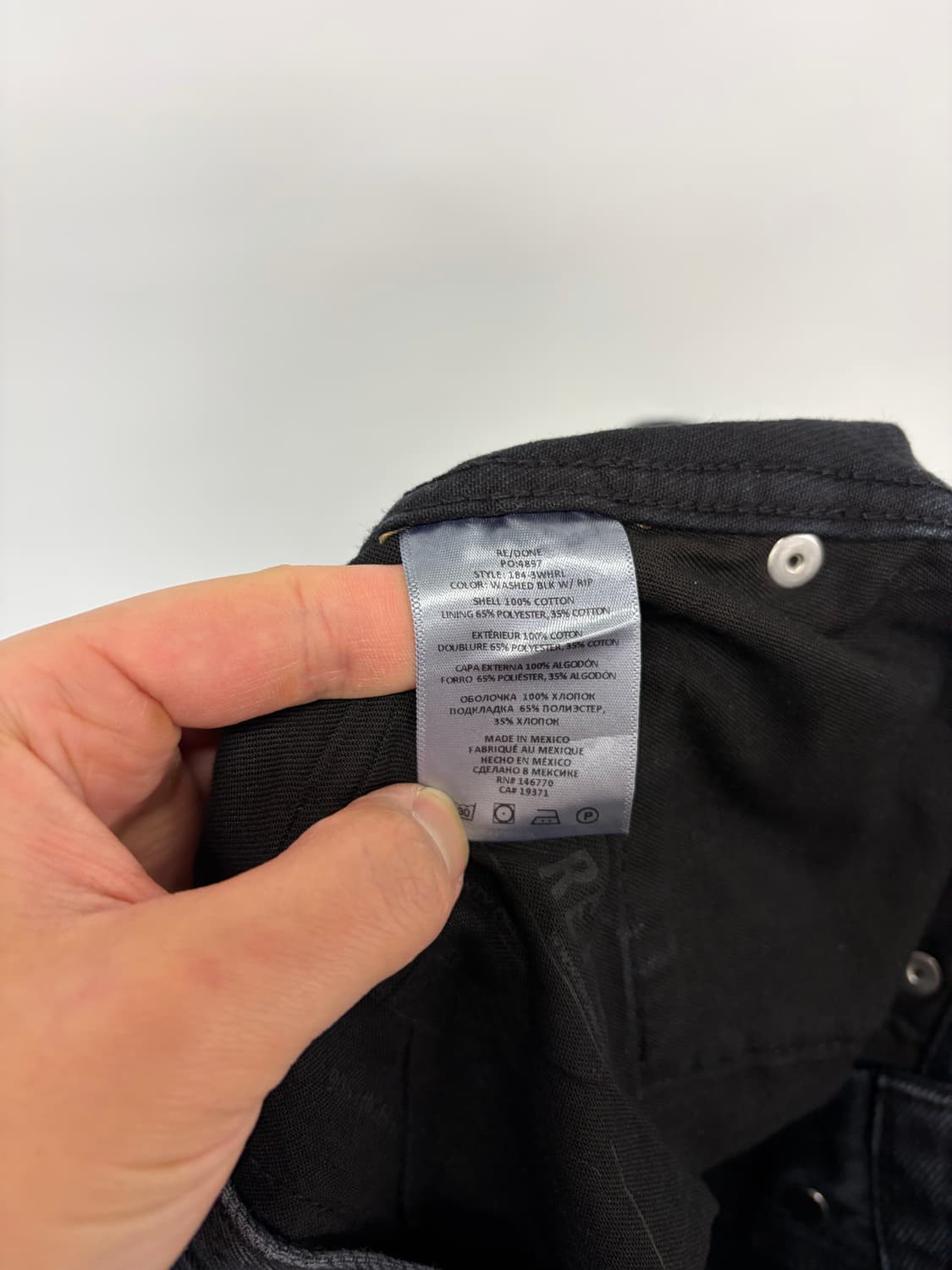 RE/DONE 리던 하이라이즈 블랙 루즈 데님 상품이미지9