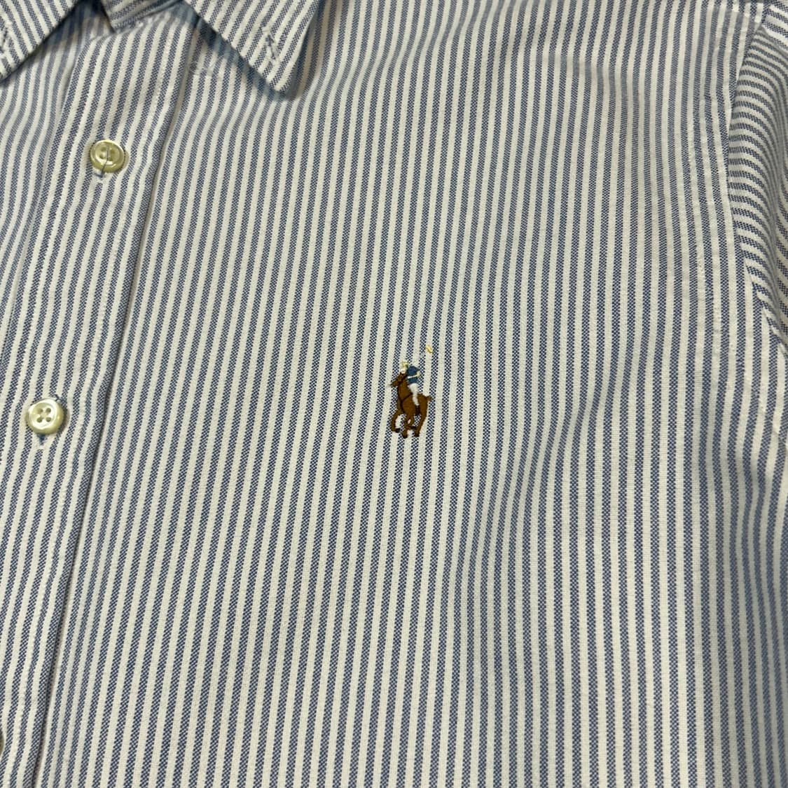 M) 폴로 랄프로렌 클래식 하늘색 스트라이프 옥스포드 셔츠 상품이미지4