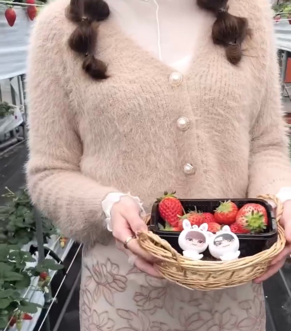 grl 그레일 크롭 비쥬 샤기 니트 가디건 /스나계양지뢰양산향히메카지 상품이미지4