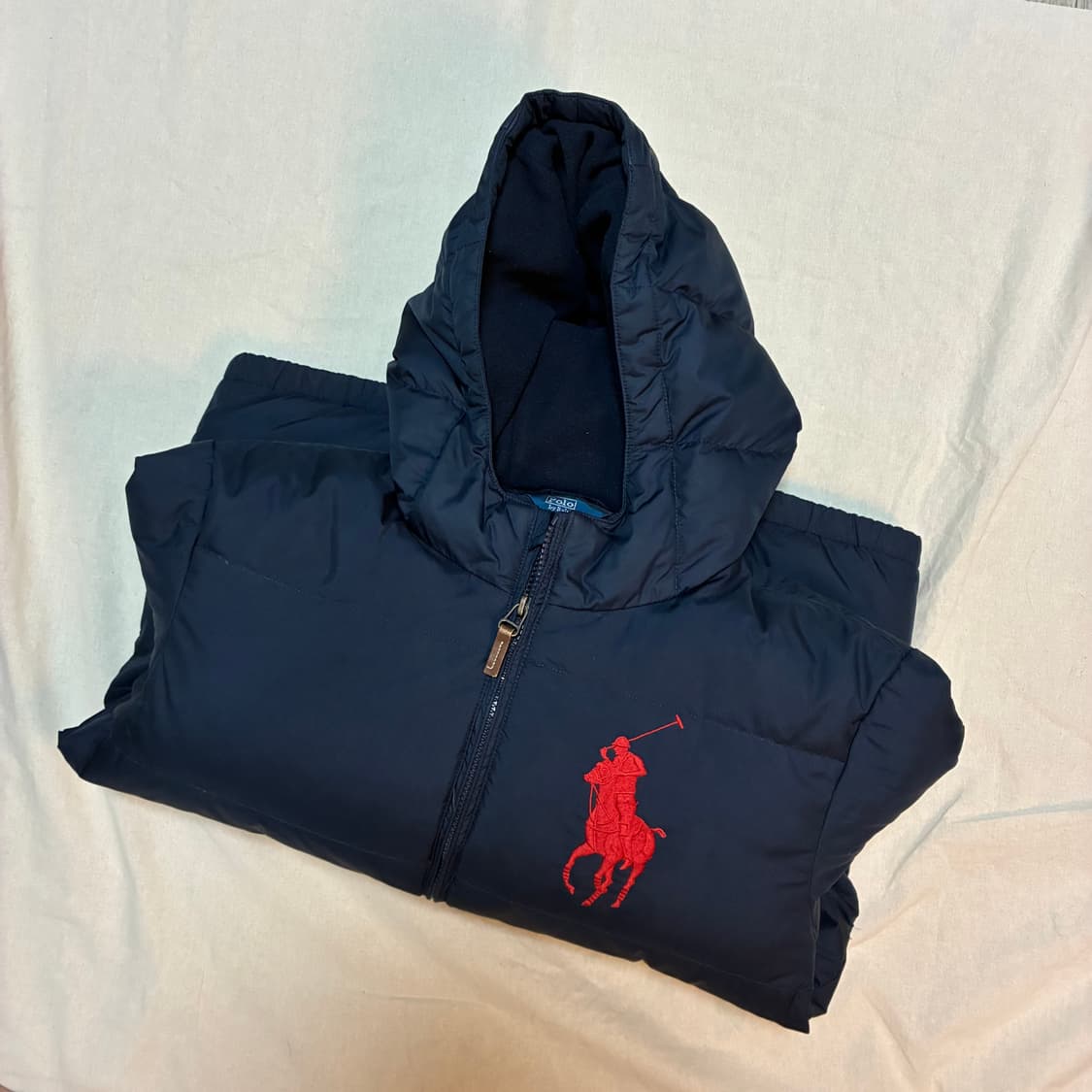 폴로 랄프로렌 빅포니 네이비 패딩 점퍼 후드 상품이미지1