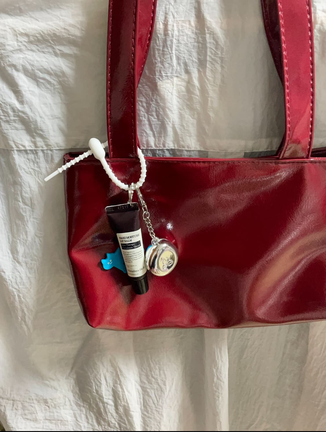 Glossy leather bag (red)/글로시 레드 가방 (빨간색) 상품이미지2