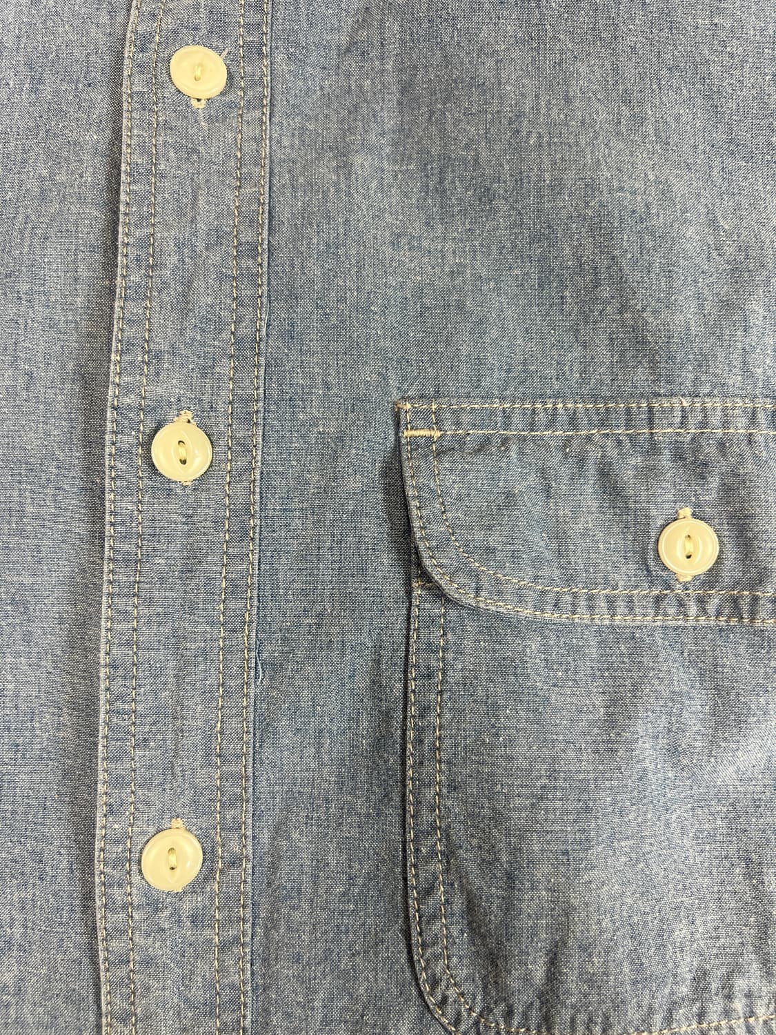 [L] BACK NUMBER 백넘버 샴브레이 셔츠 블루 상품이미지6