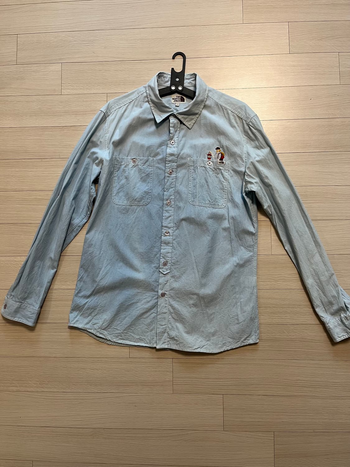 노스페이스 캠핑에디션 하늘색 셔츠 105 상품이미지1