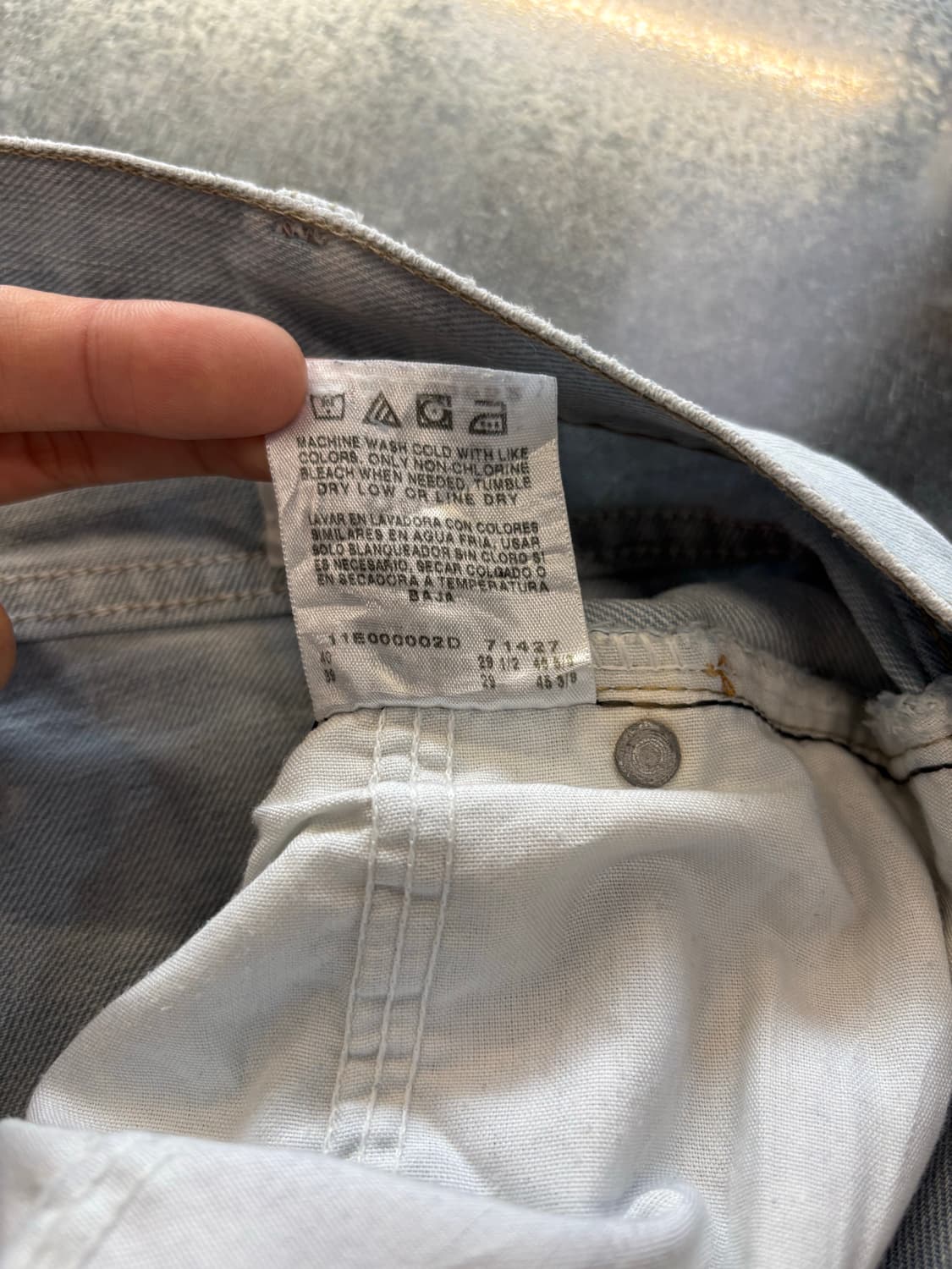 00s 리 연청 파우더 워싱 데님 상품이미지5