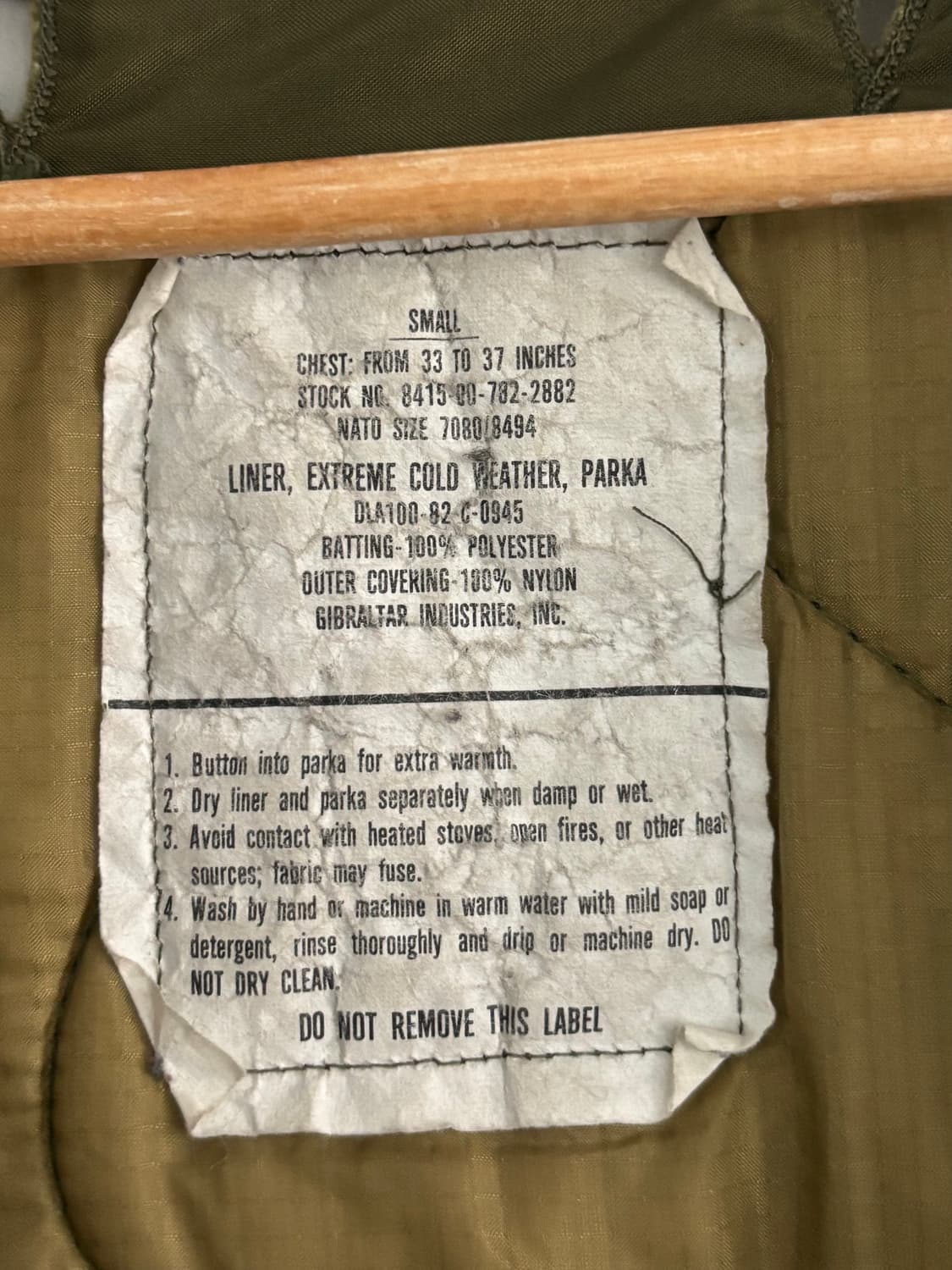 오리지널 M-65 피쉬테일 카키 파카 상품이미지8