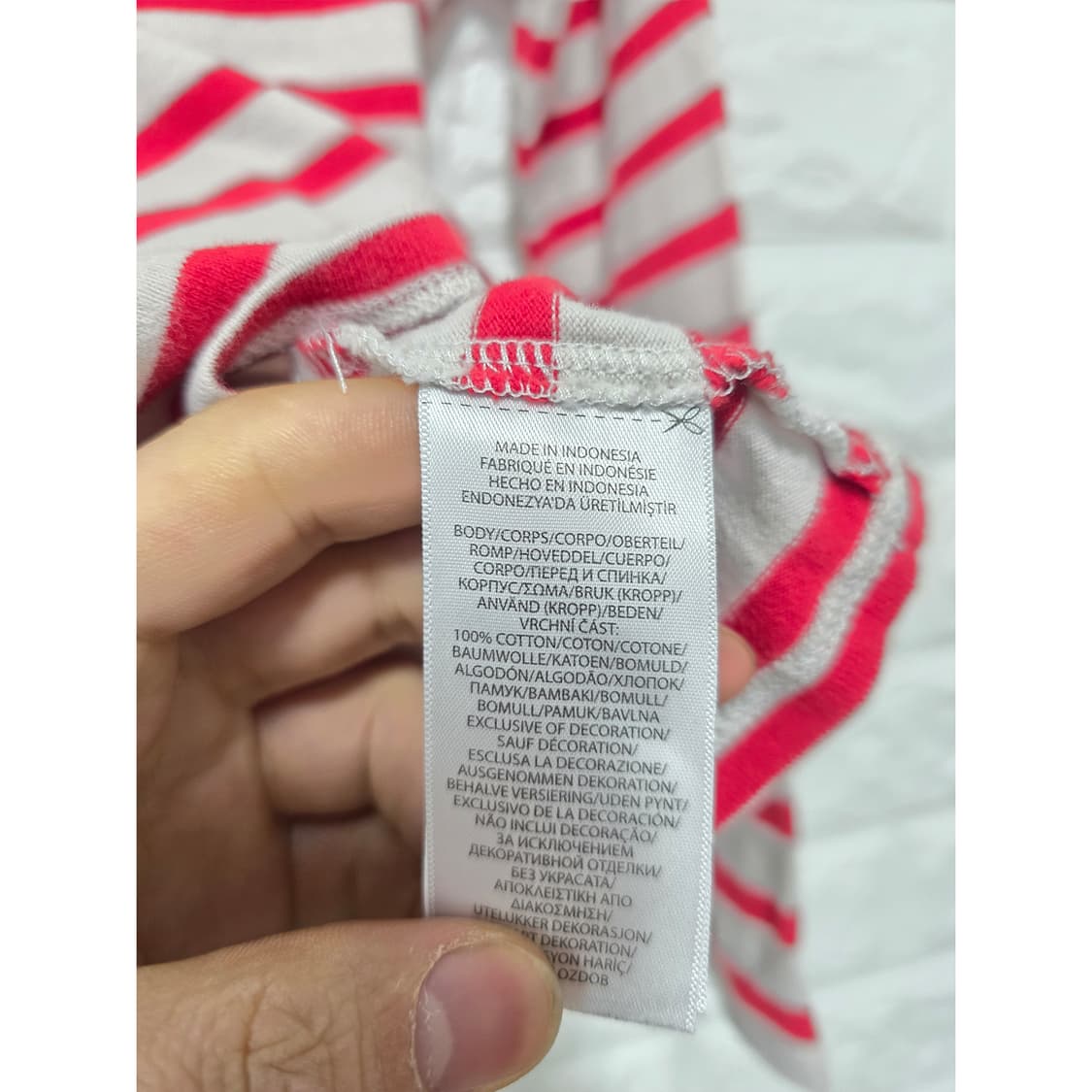 택포) 폴로 랄프로렌 빨간 스트라이프 티셔츠 7Y 상품이미지3