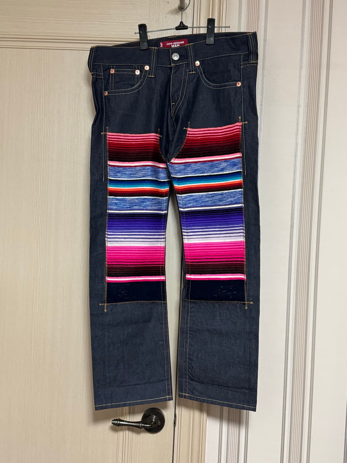 M 준야와타나베 자미로콰이 리바이스 패치워크 데님 팬츠 상품이미지1