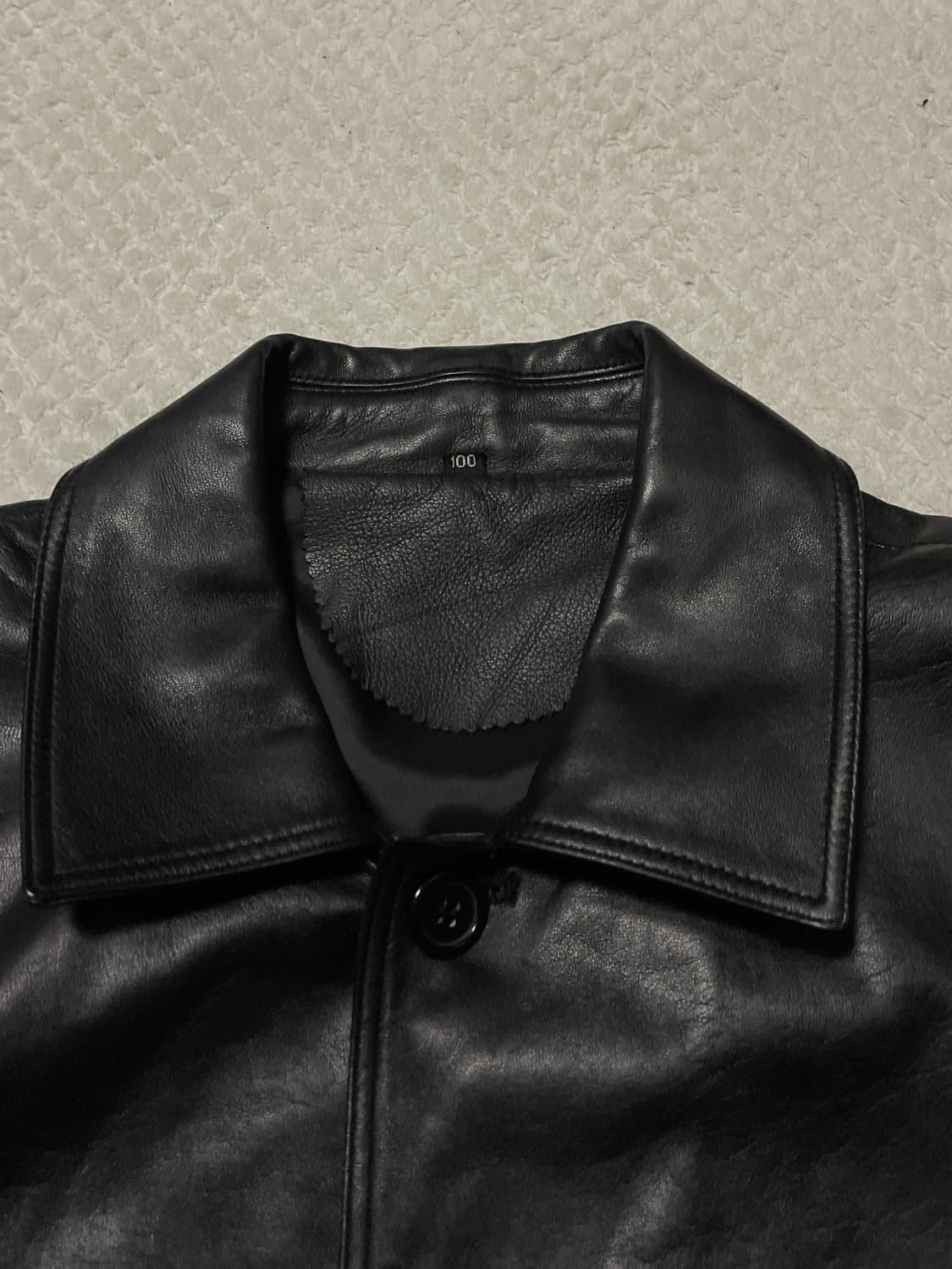 광희시장 웨스턴 무드 램스킨 양가죽 레더 카 코트 상품이미지4