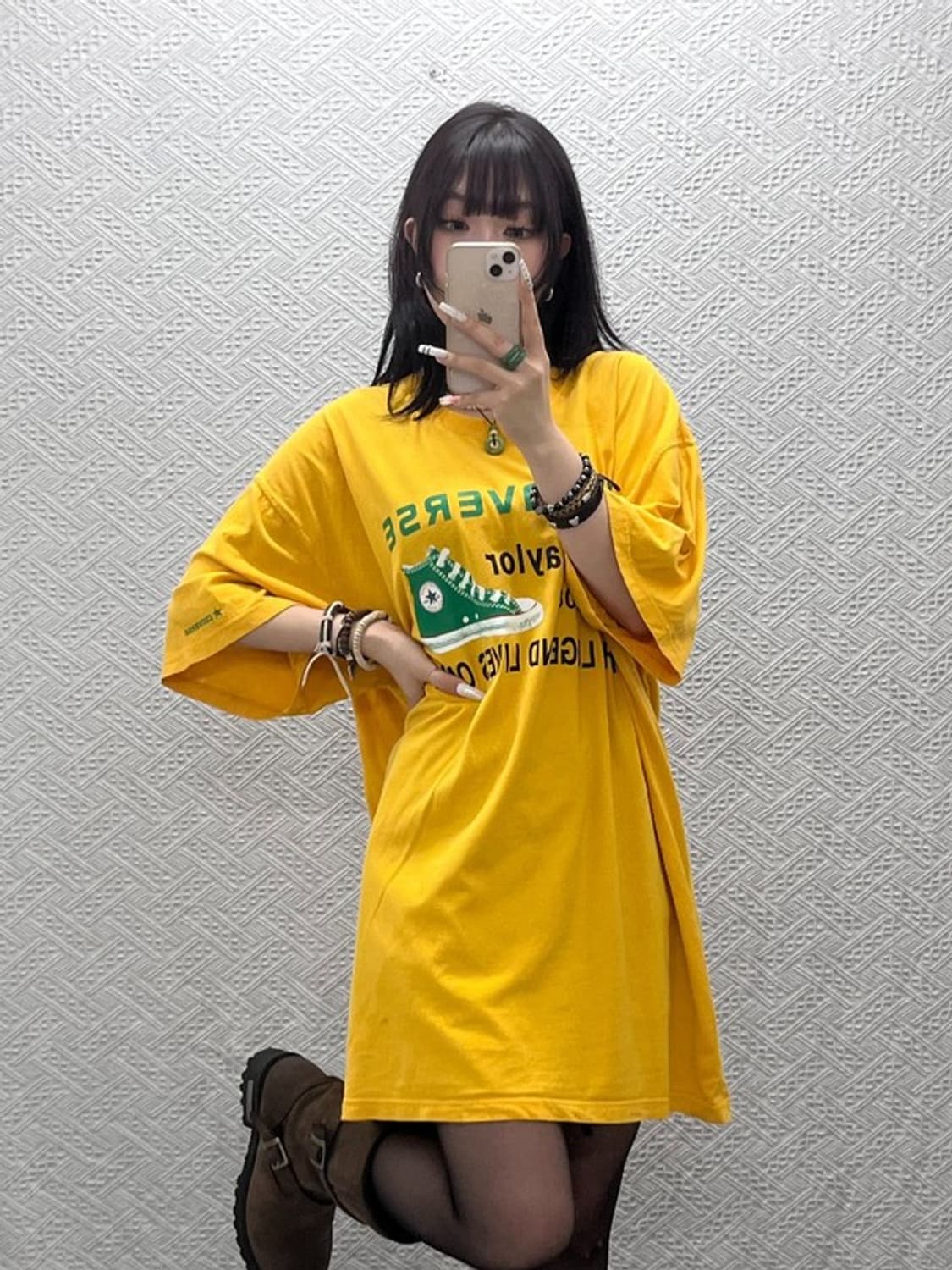 컨버스 척테일러 빈티지 캐주얼 레트로 빅사이즈 반팔티 5L C10983 상품이미지2