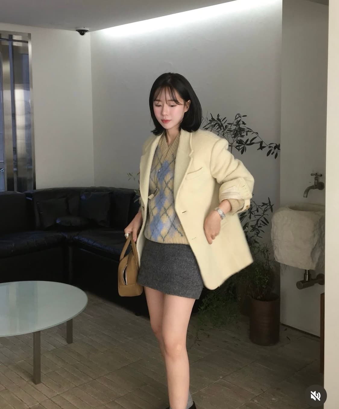 던스트 알파카 블레이저 코트 [크림베이지 / S] 상품이미지2