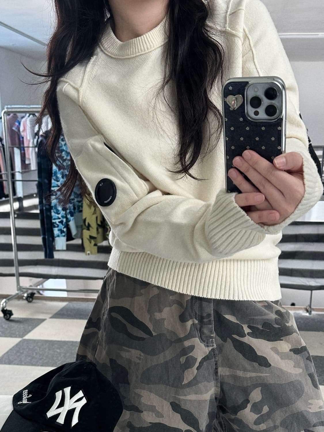 C.P컴퍼니 렌즈와펜 아이보리 울 니트  상품이미지1