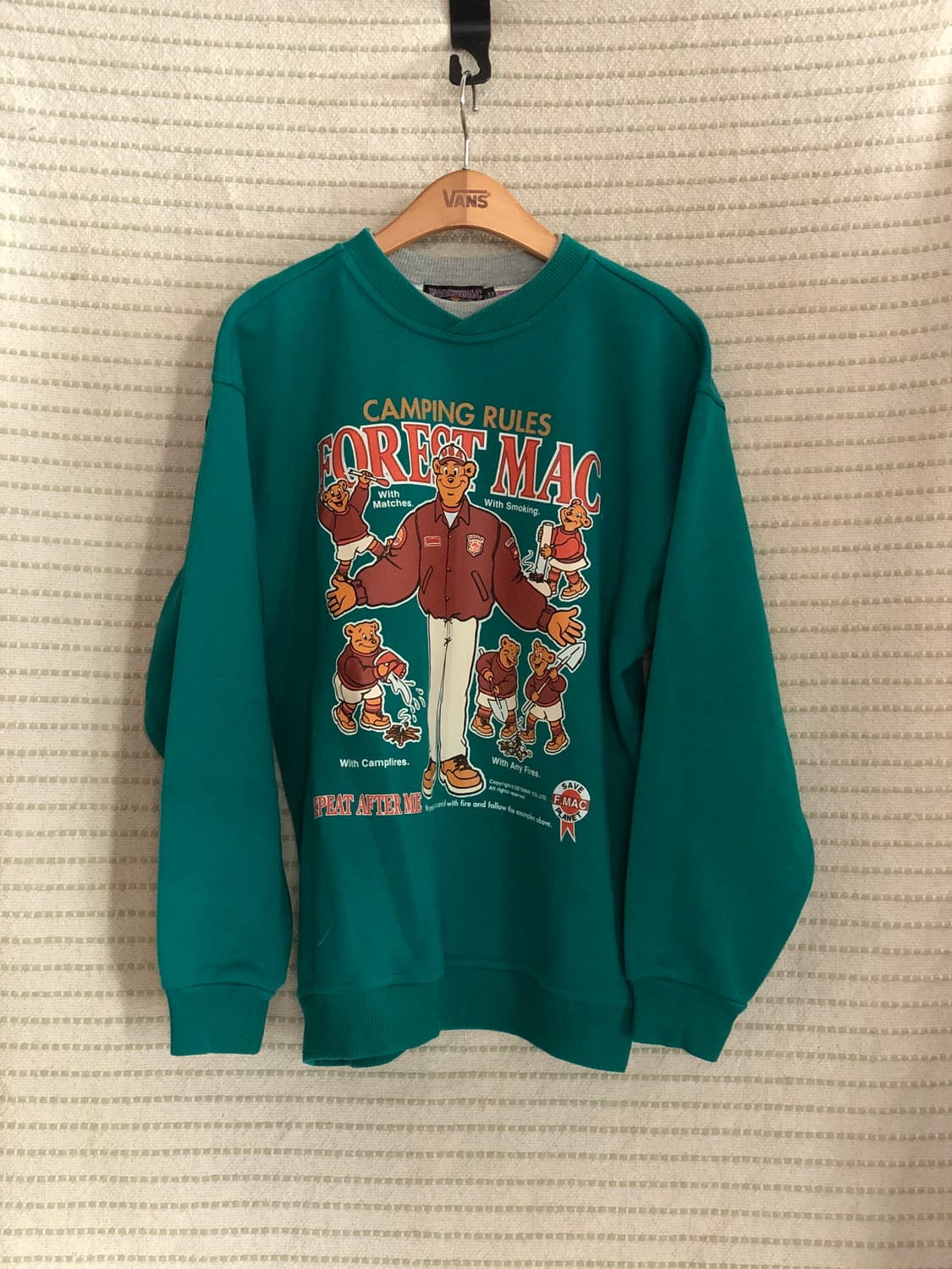 포레스트 맥 빈티지 프린트 스웻 티셔츠 맨투맨 상품이미지1