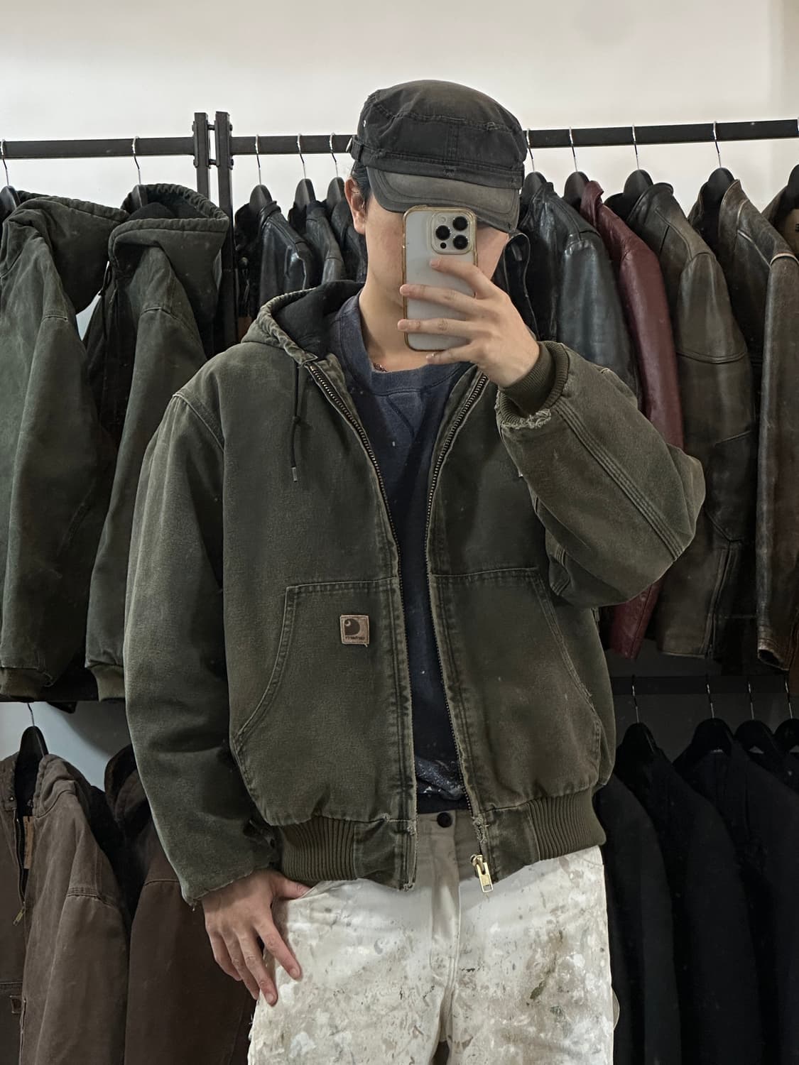 00’s OG 칼하트 J130 액티브 칼하트 MOS 모스그린 상품이미지10