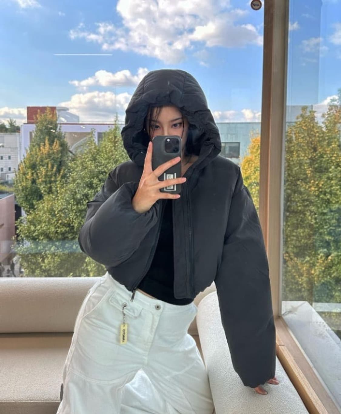 택달린 새상품) 글로니 패딩 바운더리스 다운 푸퍼 자켓 차콜 상품이미지1