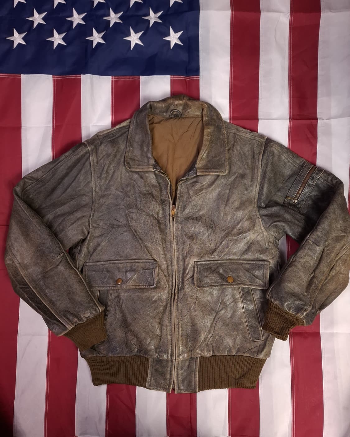 90's 일본판 빈티지 리얼레더 힝공지켓 상품이미지1