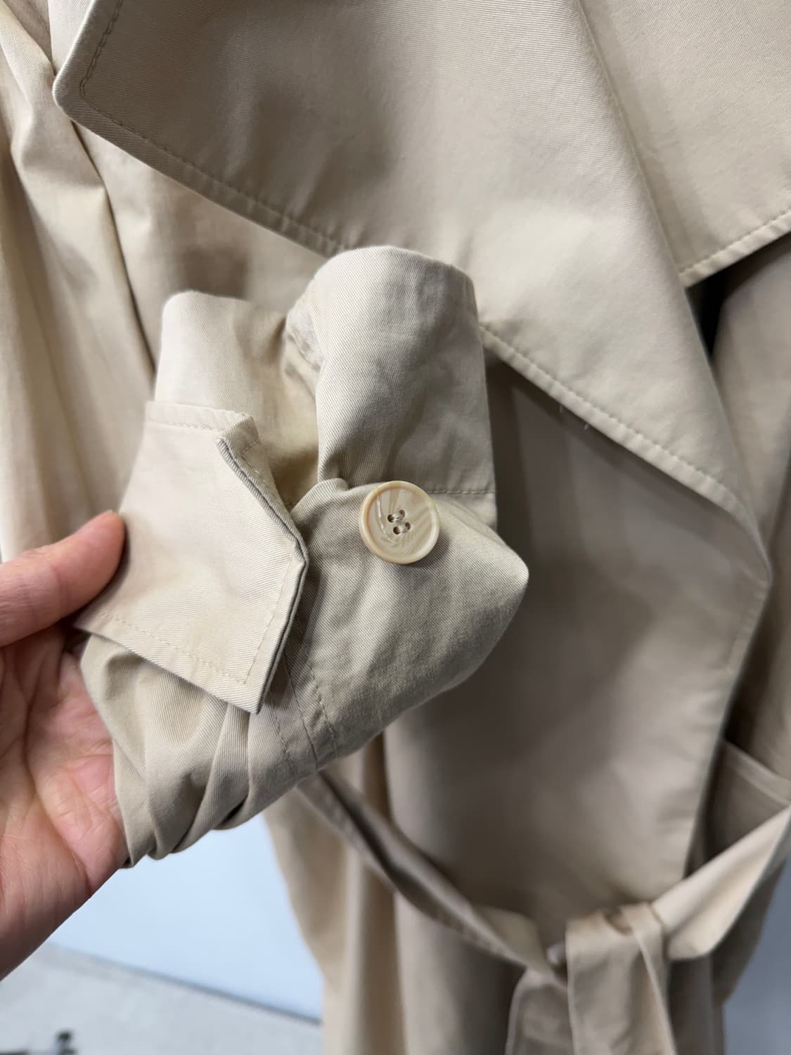 정품) COS 코스 신형 베이지 루즈핏 트렌치 코트 34 상품이미지5