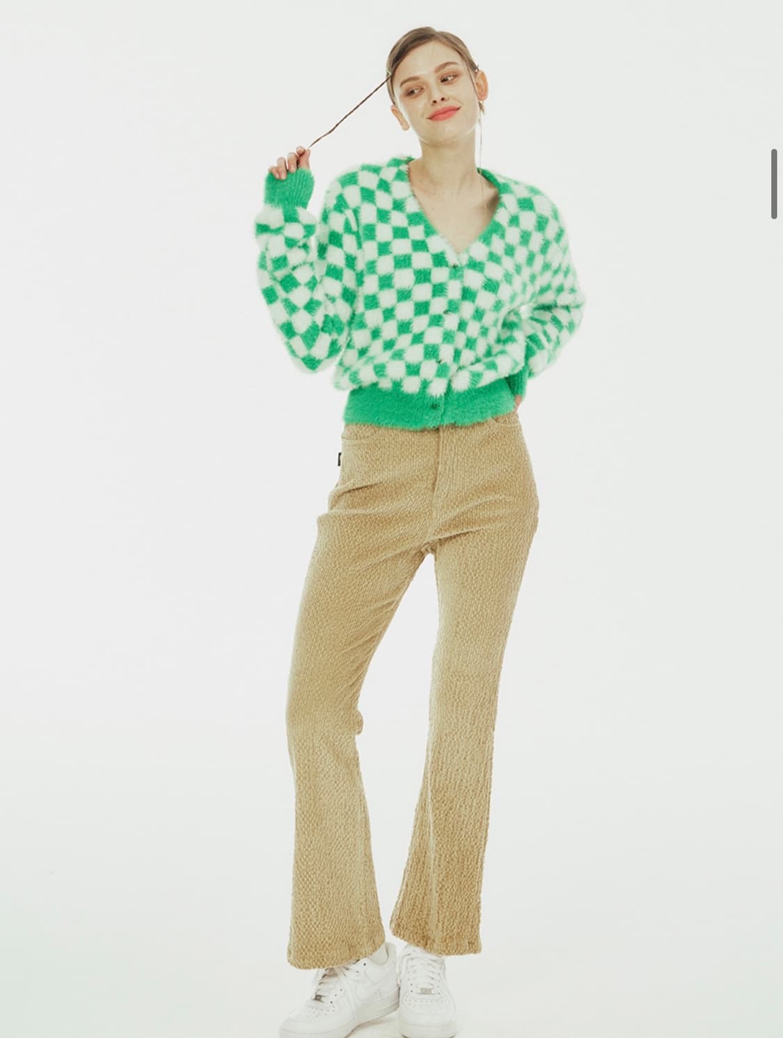 [앤디아더] 그린 체커 가디건 (Green / S사이즈) 상품이미지3